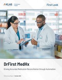 Drfirst medhx - Health Systems Give MedHx an ‘A’ Grade As part of our commitment to reducing ADEs and readmissions, we asked KLAS Research , a leading healthcare IT research firm, to survey our customers about using MedHx™ to gather medication history data and populate that information in the electronic health record (EHR) system …
